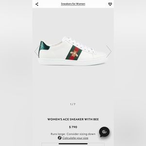 Gucci ace sneaker with bee